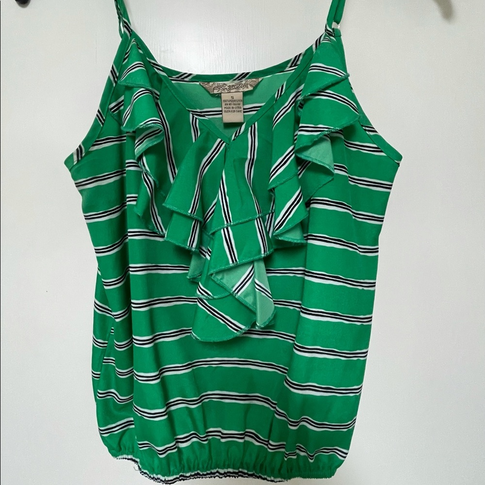 Green Striped Top